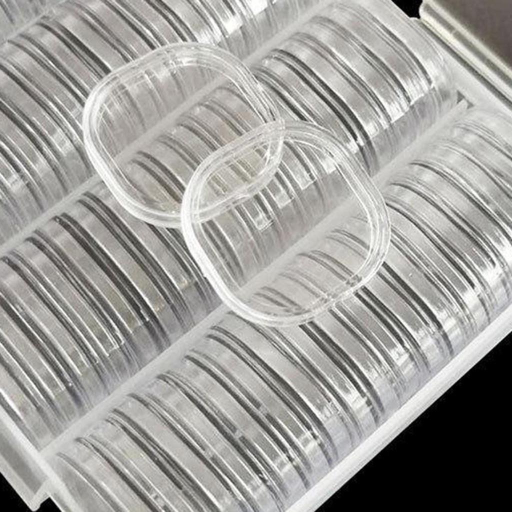 Plastic Coin Holder Case W/ Storage Organizer Box for Supplies ( 27mm , 9 Pieces )