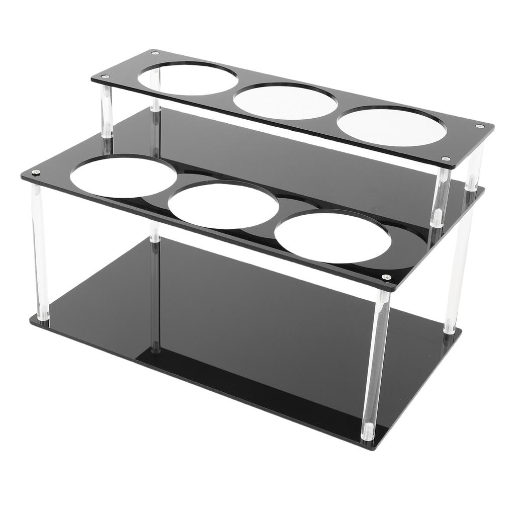 Syrup Bottle Holder Stand Acrylic 2 Tier Multifunctional Easy Assembly Syrup Holder Display Stand for Kitchen