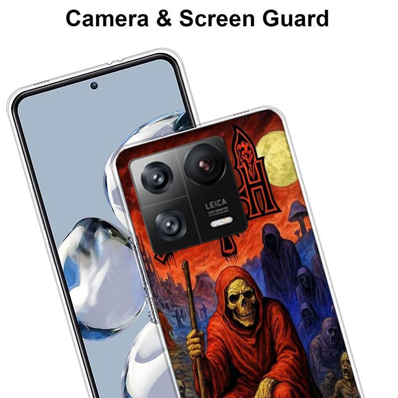 Metal Band D-Death Phone Case For Xiaomi Poco F7 Ultra X7 X6 M8 M7 M6 M4 M3 Pro X4 Mi 15 15T 14 14T 12T 12S 10T Pro 12 11 Lite C