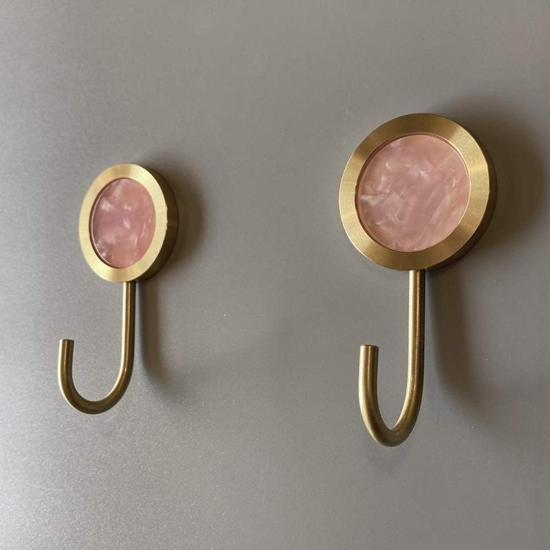 

2 прочных самоклеящихся крючка из цельной латуни, не оставляющих следов на стене, самоклеящиеся крючки для кухни, крючки для одежды из цветного металла B