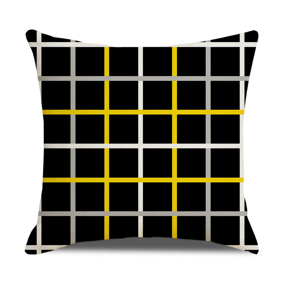 Modern Simple Nordic Ins Style Linen Pillow Case Sofa Pillow Case Home Supplies Contrast Color Pillow Case