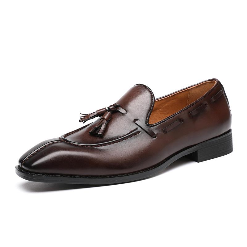 Men's Casual Shoes Fashion Artificial Leather Men Retro British Style Tassels Loafers Mens Slip-on Outdoor Driving Flats