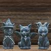 1PC Hand-Painted Black Cat Statue - Mysterious Cute Witch Cat Figurine Halloween Desk Ornament Witches Decor