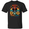 Cool Best Dog Dad Ever T-Shirt Gift Retro Dog Owner Unisex Tee Black Navy Dark H