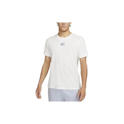 Solid Logo Tag Embroidered Short Sleeve T-Shirt Men Tops White DX0972-121