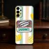 Funda de Teléfono Colorida S-Sardina L-Langosta Pez Para Samsung S25,S24,S21,S22,S23,S30,Ultra,S20,Plus,Fe,Lite Carcasa Negra