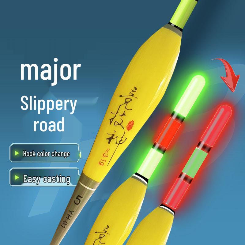 

Электролюминесцентный поплавок для морской рыбалки на крупную дичь: Сигнализатор поклевки, Сдвижной дизайн, Улучшенная видимость Luminous Tip [Three Bright Levels]