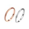 Rose Gold Titanium Steel Sandblasted Rings for Couples - Women's Fashion Jewelry