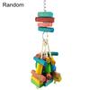 Parrot Toy Colorful Wooden Stick Block Bird Parakeet Chew Cage Hanging Decor