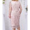 Women's Plus Size Dress Embroidered Lace Slim Knee-length Dress