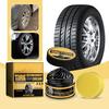 Tire Coating Paste Creative Car Tire Retreading Cleaning Agent Brightener Polishing Car Shiny Maintenance Tire Cream Paste G7U8