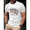 European Sizes Men'S Casual Short Sleeve T-Shirt Print - Red Round Neck Summer Tee, Lightweight & Breathable Fabric for Casual Attire