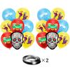 Mexican Party Decoration Undead Skull Latex Balloon Aluminum Film Balloon Set Custom