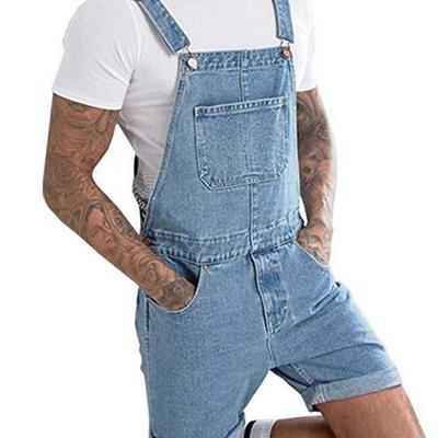 2023 Summer New Men's Fashion Trend Jumpsuit Denim Overalls for Men's Casual and Versatile Denim Overalls Shorts