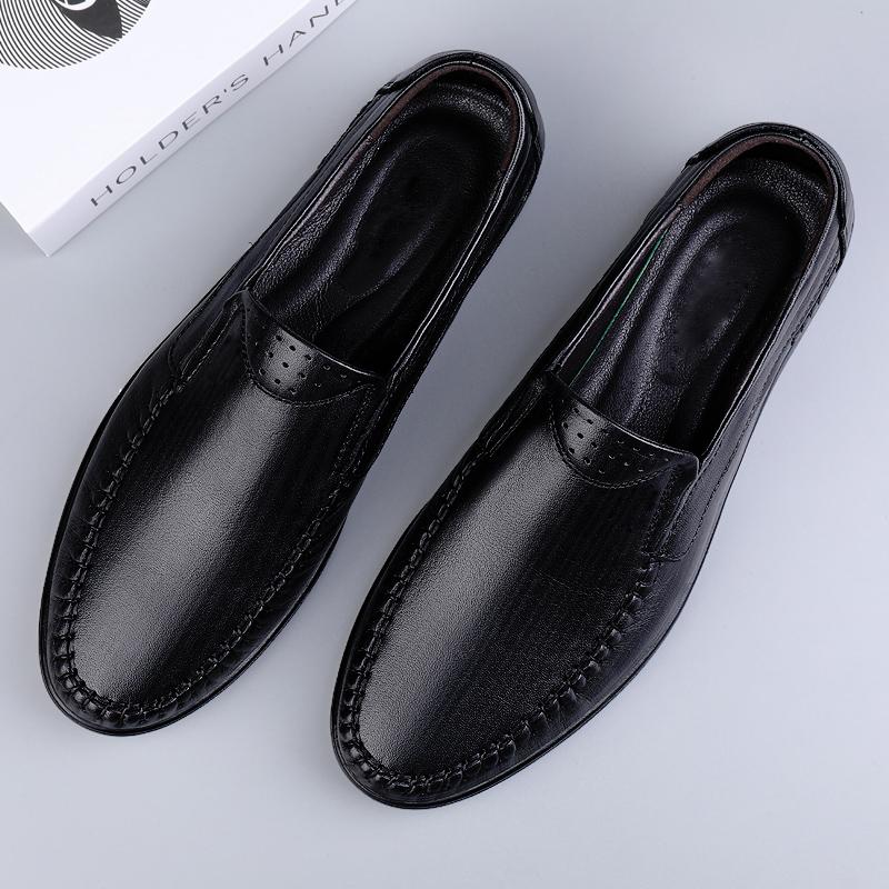 Handmade Genuine Leather Mens Shoes Casual Luxury Brand Men Loafers High Quality Moccasins Breathable Slip On Male Driving Shoes