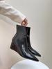 Innvendig forhøyende Martin-støvletter dame 2025 ny høst- og vintertemperament tynn spiss kilehæl høy hæl korte støvletter bakre glidelåsstøvletter
