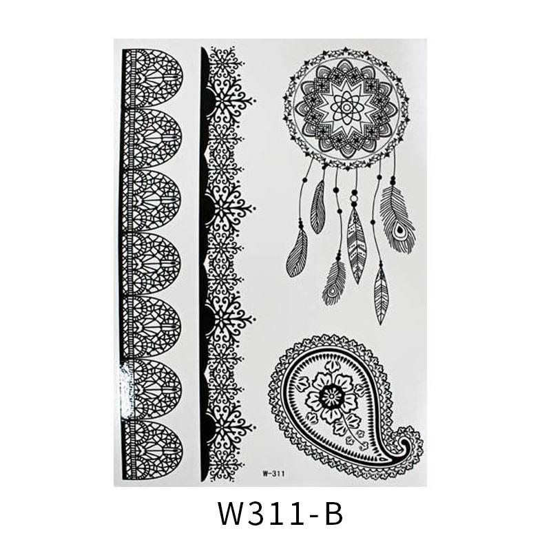 Beauty Sticker Black Tattoo Sticker Temporary Tattoo Waterproof Tattoo Sticker