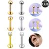 Elegant Simple F136 Titanium Threaded Korean-European Stud Earrings for Cartilage