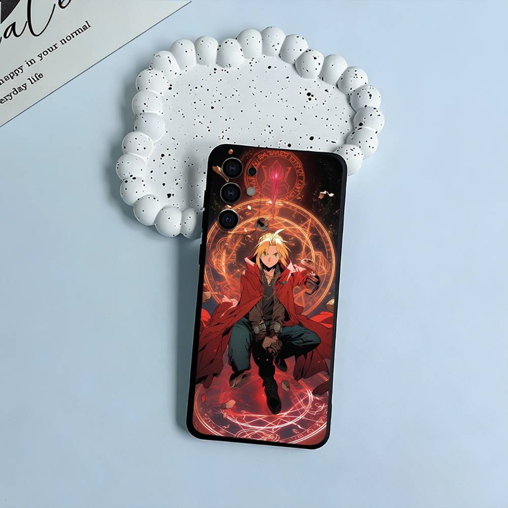 F-A-Fullmetal -Alchemist Phone Case For Samsung S25,S24,S21,S22,S23,S30,Ultra,S20,Plus,Fe,Lite,Black Soft Silicone