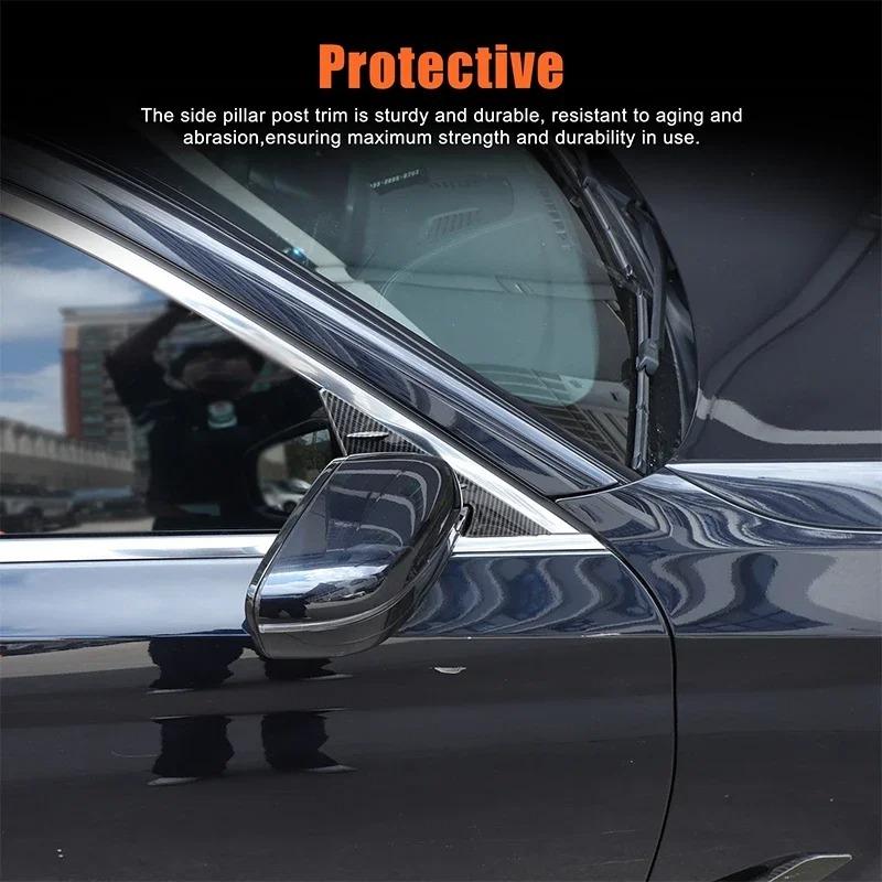 Exterior Car Accessories For BMW 5 Series G30 2018- ABS Car Rearview Mirror Side Triangular Spoiler Trim Panel Cover