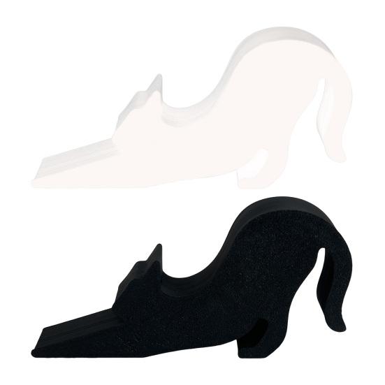 Stretched Cat Door Stopper Wedge Anti-slip Windproof No Drilling Anti-collision Carpet Tile Concrete Wooden Floor Kitten Decorative Doorstop