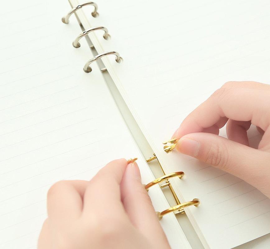 2 Pcs/batch Paste Book Binder Metal Ring Craft Photo Album Loose-leaf Hinge Key Office School Binding Accessories