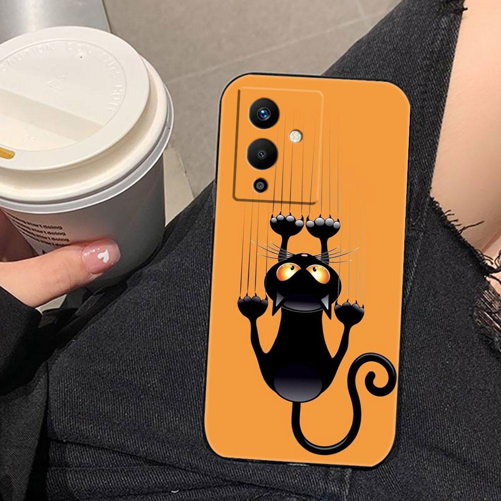 

Black Cat Staring Eye Cover Phone Case For Infinix TECNO POP SPARK SMART 5 6 7 8 9 CAMON 15 16 17 20 20C 30 30C ITELS23 TPU Case TECNOSPARK7PRO