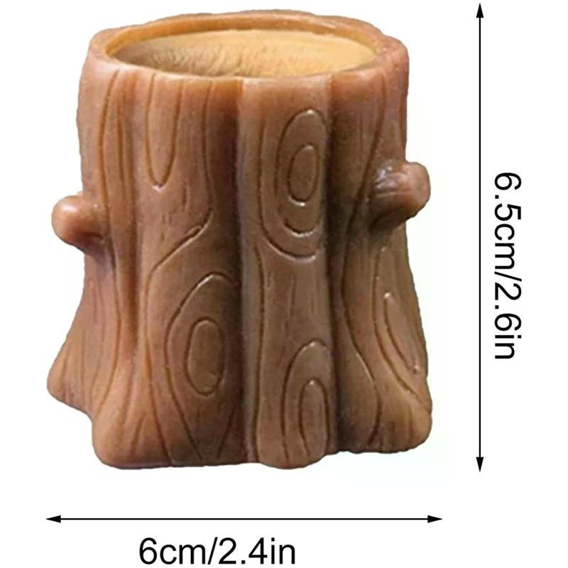 Squeeze Squirrel Cup Tree Stumps Rubber Children'S Toy Gifts