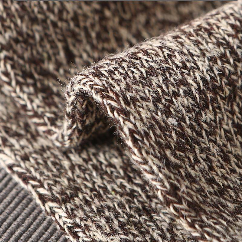 5/10 Pairs Men's Winter Wool Socks Thickened Mid-calf Warm Knit Wool-blended Solid Color Comfortable Socks