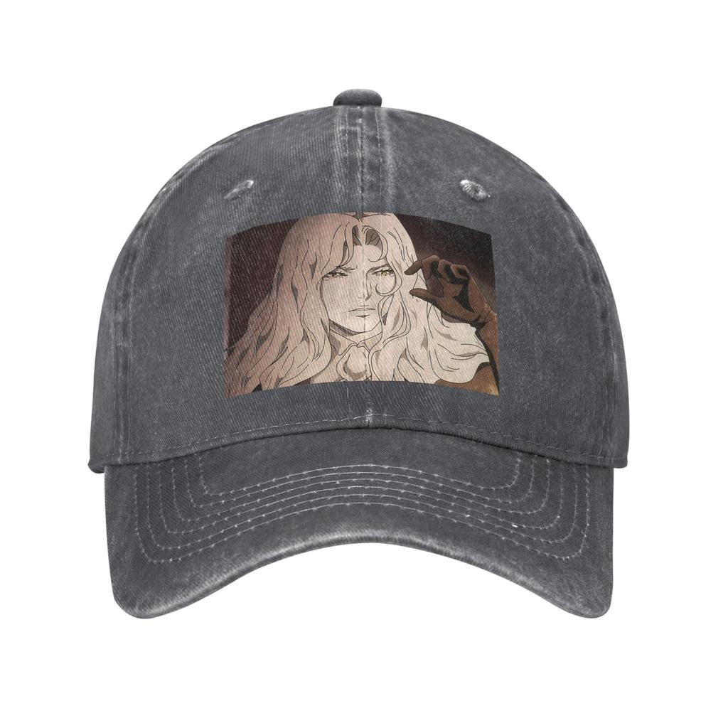 Alucard - Castlevania Nocturne Denim Fabric Cap Casual Baseball Caps Adjustable Hat Summer Unisex Baseball Hats