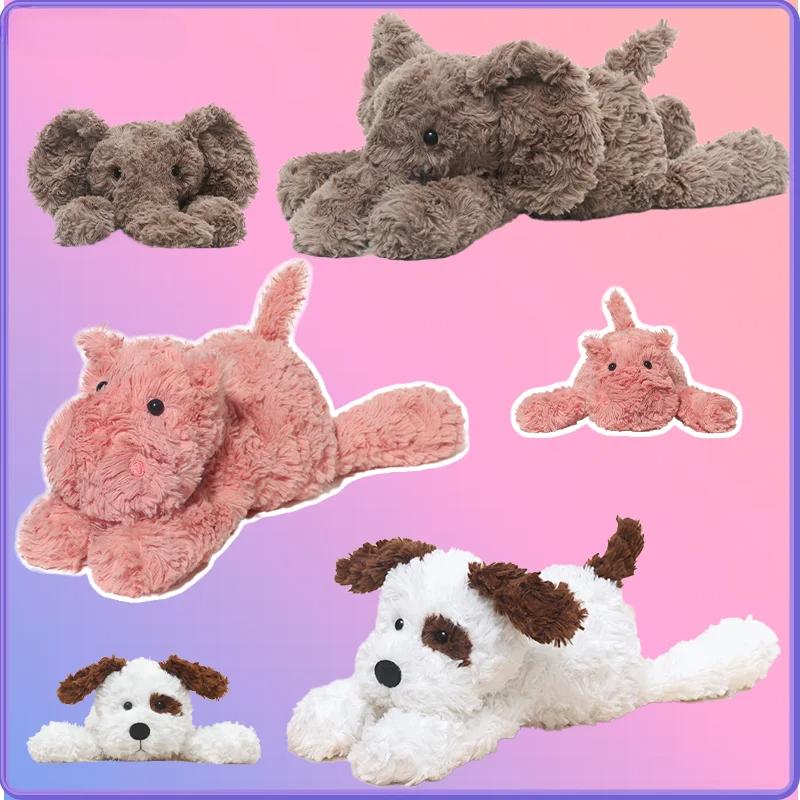 1pc 35cm Lovely Hippos Elephant Dog Plush Toys Stuffed Simulation Animals Dolls Soft  Pillow Christmas Room Decor Gifts for Kids