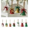 Metal Holiday Bell Ornament for Christmas Tree and Entry Area, Hanging Display Piece with Rope Loop and Top Accent
