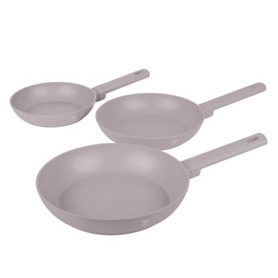 Set Of 3 Titanium Frying Pans Berlinger Haus Bh-8108 Taupe