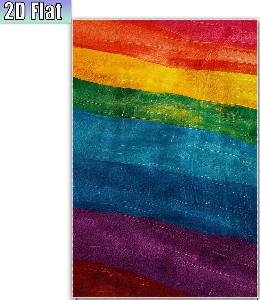 

Rainbow Stripe Print Bath Towel Printing Watercolor Pride Pattern Hand Towel Soft Absorbent Towel for Bathroom Pride Month Decor W40*H60(CM)