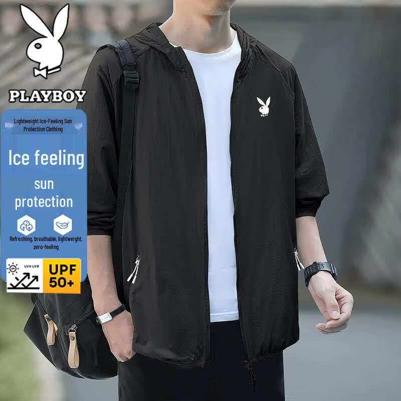 Playboy Men s Summer Hooded Cooling Sun Protection Jacket S
