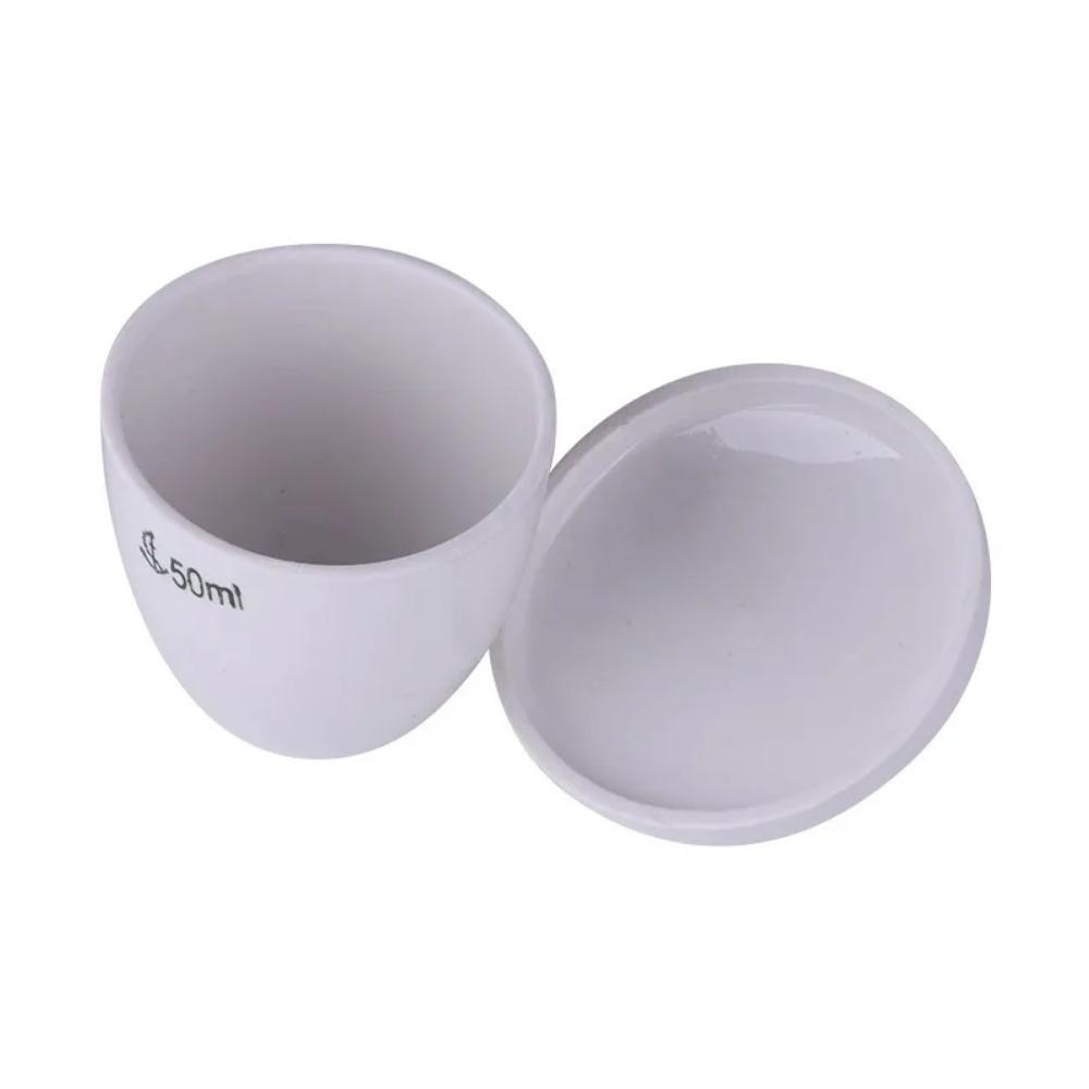 Všechny velikosti k dispozici 5ml až 300ml Porcelánový kelímek laboratoř 1ks keramický kelímek s víčkem pro školní laboratorní experiment