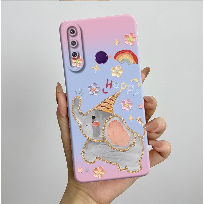 Für Huawei Y6p Hülle MED-LX9 Hübsche Schmetterlingsblumen Coque Weiche Flüssigsilikon Handyhülle Für Huawei Y7p Y 6p 2020 Rückseite