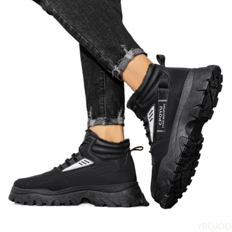 Fashionable Versatile Workwear High Top Men's Shoes Autumn Winter New Men's Cotton Shoes Warm Casual Anti Slip Snow Boots