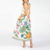 Modisches Digitaldruckkleid für Damen Neues Sommer-Urlaubskleid für Damen Elegantes A-Linien-Kleid Damen Vintage Trägerlanges Maxikleid