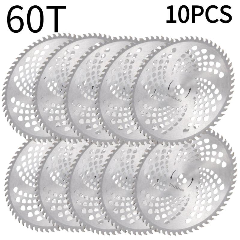 1-10pcs 9.95" 40T 60T Lawn Mower Blade Brush Cutter Blade Tree Trimmer Saw Blade Carbide Replacement Circular Saw Blade