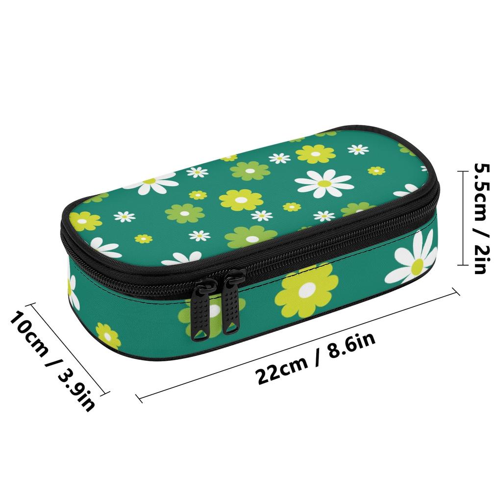 Pen Case 300D Polyester Large Capacity Smooth Zipper with Main Compartment Mesh Pocket and Pen Slots for School and Study