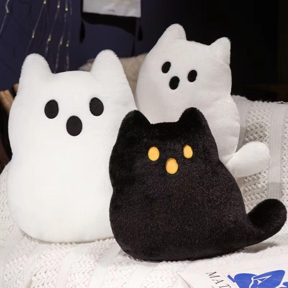 PP Cotton Ghost Cat Plush Toys Halloween Style Black Cat Plush Doll  Children Girl