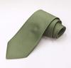 [GANJI] Business Necktie, Jacquard Weave, Solid Color, Made in Japan, 30 Colors, Boxed (Moss Green)