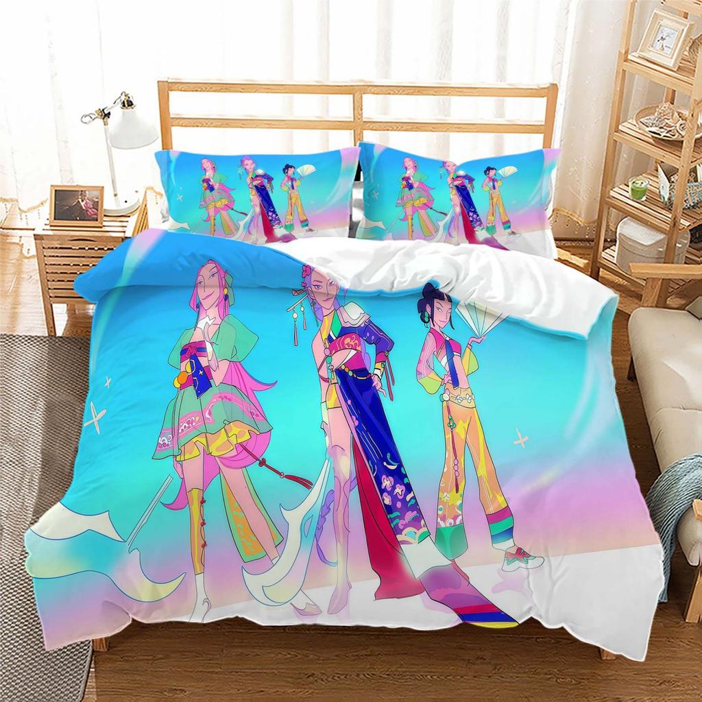 3D Digital Printing Witch Hunter Series Three-Piece Kit Bedding Kit