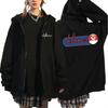 Street Trend Casual Personality, Fashion, Printed Men's and Women's Zipper Hooded Loose Sweater