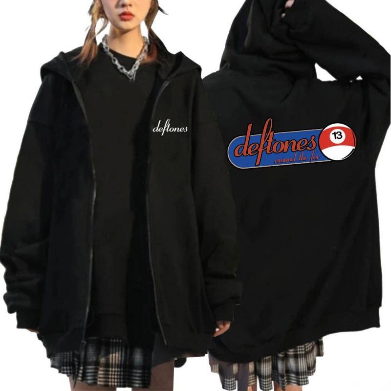 Street Trend Casual Personality, Fashion, Printed Men's and Women's Zipper Hooded Loose Sweater