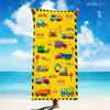 Construction Vehicle Beach Towel 1PC an Optimal Gift for Boys Swimming Pool Towel Comfortable with Fast Absorbency