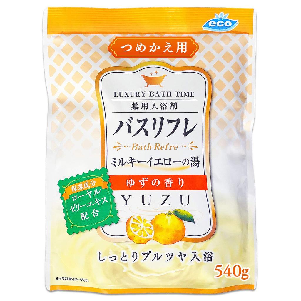 Lion Chemical Medicated Bath Yellow Cloudy Water Yuzu Scent Additives, Refill,