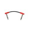 Freleaf Flat Guitar Patch Cables TS Effects Set of Red - Noise-Free, Space-Saving Design, 1/4" Right-Angle Cables, 6-Inch, 4,