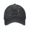 Horse Heartbeat Minimal Line Art Washed Baseball Cap Outdoor For Womens Unisex FeUnisex Dad Hat